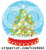 Poster, Art Print Of Christmas Tree Snowglobe