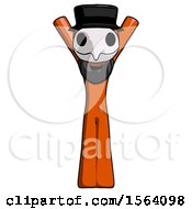 Poster, Art Print Of Orange Plague Doctor Man Hands Up