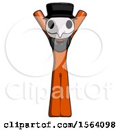 Orange Plague Doctor Man Hands Up