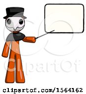 Poster, Art Print Of Orange Plague Doctor Man Giving Presentation In Front Of Dry-Erase Board
