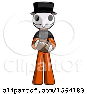 Poster, Art Print Of Orange Plague Doctor Man Giving Football To You