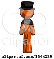 Poster, Art Print Of Orange Plague Doctor Man Walking Away Back View