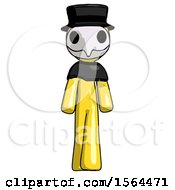 Poster, Art Print Of Yellow Plague Doctor Man Walking Front View