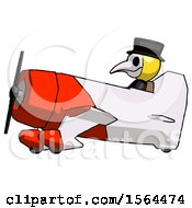 Poster, Art Print Of Yellow Plague Doctor Man In Geebee Stunt Aircraft Side View
