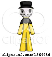 Yellow Plague Doctor Man Standing Facing Forward