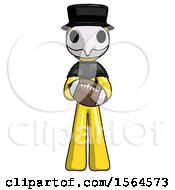 Poster, Art Print Of Yellow Plague Doctor Man Giving Football To You