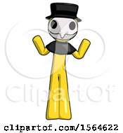 Poster, Art Print Of Yellow Plague Doctor Man Shrugging Confused