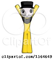 Poster, Art Print Of Yellow Plague Doctor Man Hands Up