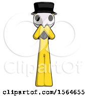 Poster, Art Print Of Yellow Plague Doctor Man Laugh Giggle Or Gasp Pose
