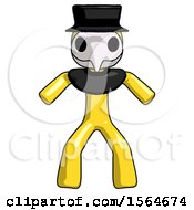 Poster, Art Print Of Yellow Plague Doctor Male Sumo Wrestling Power Pose