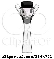 Poster, Art Print Of White Plague Doctor Man Hands Up