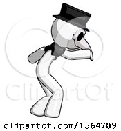 Poster, Art Print Of White Plague Doctor Man Sneaking While Reaching For Something