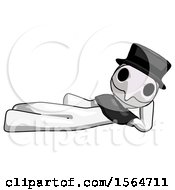 Poster, Art Print Of White Plague Doctor Man Reclined On Side