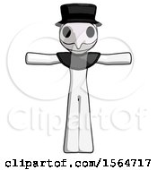 Poster, Art Print Of White Plague Doctor Man T-Pose Arms Up Standing