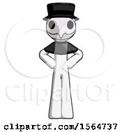 White Plague Doctor Man Hands On Hips