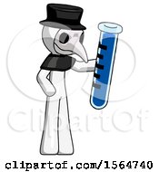 White Plague Doctor Man Holding Large Test Tube