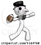 Poster, Art Print Of White Plague Doctor Man Throwing Football