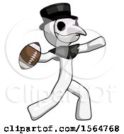 White Plague Doctor Man Throwing Football