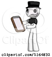 Poster, Art Print Of White Plague Doctor Man Reviewing Stuff On Clipboard