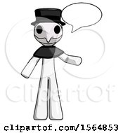 Poster, Art Print Of White Plague Doctor Man With Word Bubble Talking Chat Icon