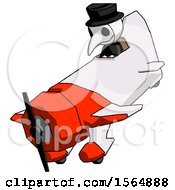 Poster, Art Print Of White Plague Doctor Man In Geebee Stunt Plane Descending View
