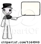 Poster, Art Print Of White Plague Doctor Man Giving Presentation In Front Of Dry-Erase Board