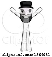 White Plague Doctor Man With Arms Out Joyfully