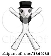 White Plague Doctor Man Jumping Or Flailing