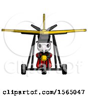 Red Plague Doctor Man In Ultralight Aircraft Front View