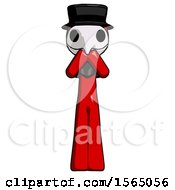 Poster, Art Print Of Red Plague Doctor Man Laugh Giggle Or Gasp Pose