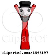 Poster, Art Print Of Red Plague Doctor Man Hands Up