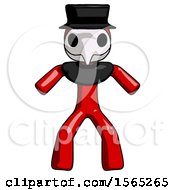 Red Plague Doctor Male Sumo Wrestling Power Pose