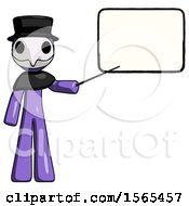 Poster, Art Print Of Purple Plague Doctor Man Giving Presentation In Front Of Dry-Erase Board
