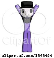 Poster, Art Print Of Purple Plague Doctor Man Hands Up