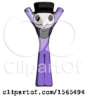 Purple Plague Doctor Man Hands Up