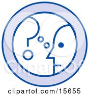 Man In Profile Thinking Clipart Illustration