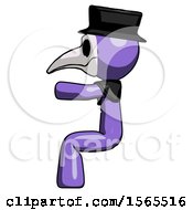 Poster, Art Print Of Purple Plague Doctor Man Sitting Or Driving Position