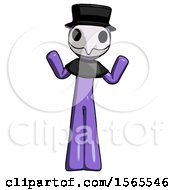 Poster, Art Print Of Purple Plague Doctor Man Shrugging Confused