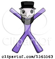 Poster, Art Print Of Purple Plague Doctor Man Jumping Or Flailing