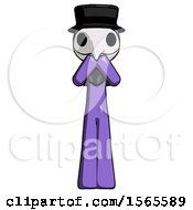 Poster, Art Print Of Purple Plague Doctor Man Laugh Giggle Or Gasp Pose