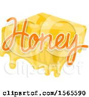 Clipart Of A Honeycomb Block With Text Royalty Free Vector Illustration