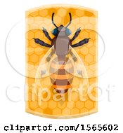 Poster, Art Print Of Bee On Honeycombs