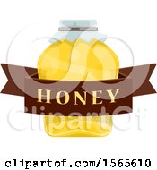 Poster, Art Print Of Honey Jar With A Text Banner