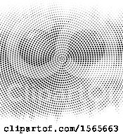 Clipart Of A Radial Halftone Background Royalty Free Vector Illustration