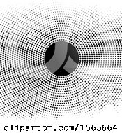 Poster, Art Print Of Blank Frame On A Radial Halftone Background