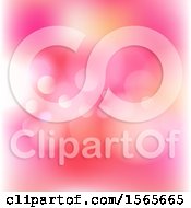 Clipart Of A Blurred Pink Background With Bokeh Flares Royalty Free Vector Illustration