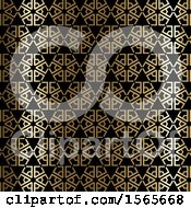 Poster, Art Print Of Gold And Black Art Deco Styled Pattern