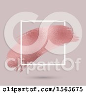 Poster, Art Print Of Metallic Rose Pink Stroke In A Frame