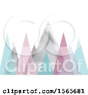 Clipart Of A Scandinavian Geometric Mountain Background Royalty Free Vector Illustration