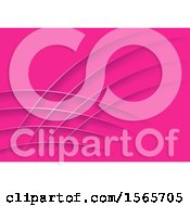 Clipart Of A Pink Background With Swooshes Royalty Free Vector Illustration